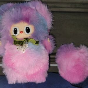 Plush Pet Toy with Heart Accessory